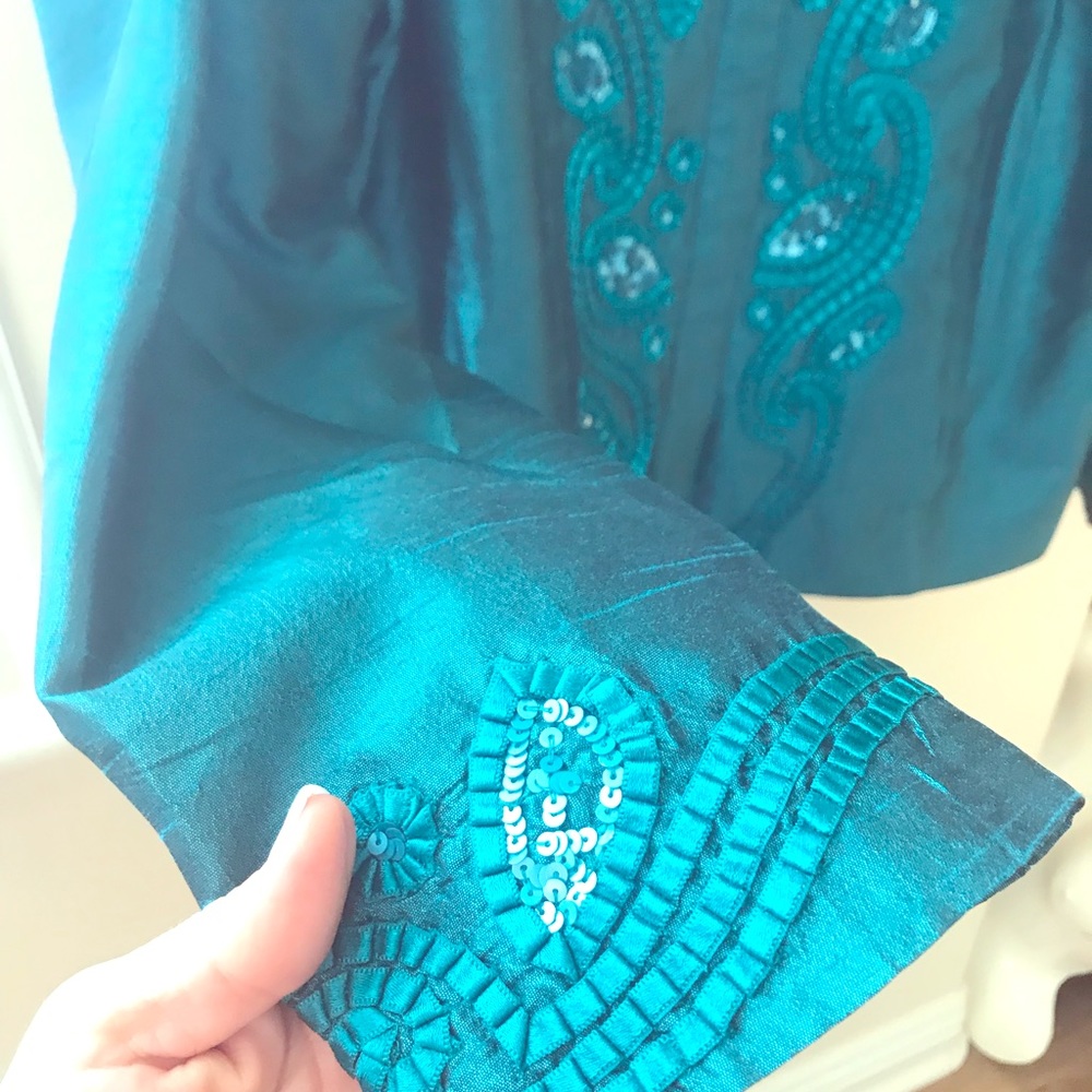 New jacket button up with sequin embroidery